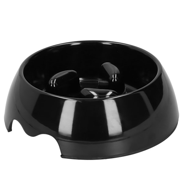 Pet Slow Feeders Bærbar Hund Langsom Foder Skål Anti Kvælning Skål til Kat Hund Tilbehør M Sort
