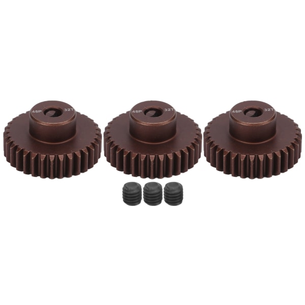 3pcs RC 3.175mm 48DP 32T Steel Pinion Gear Set for 1/10 RC Car Brushless Brushed Motor