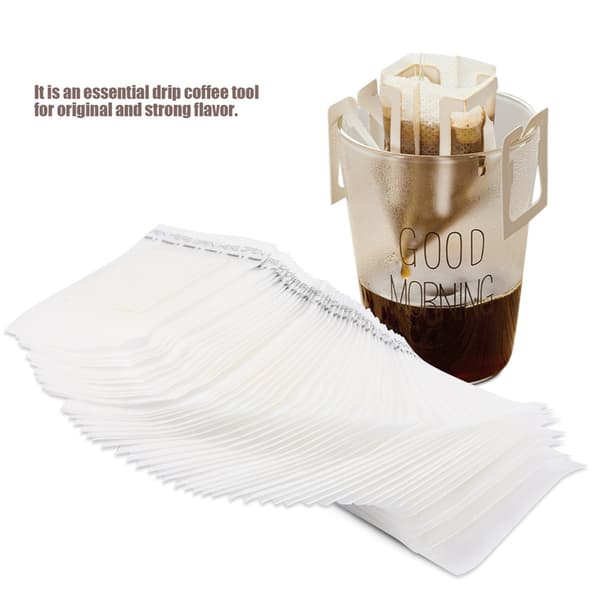 50 st Set Dropppåsar Hängande kopp Engångsfilter Ovävt Kaffe Te Making Tool