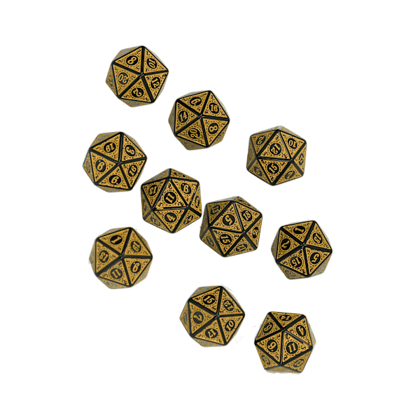 10st tärningsset Polyedriska tärningar Rollspel RPG-spel Akryl DND-brädspelstillbehör Tärningar D20