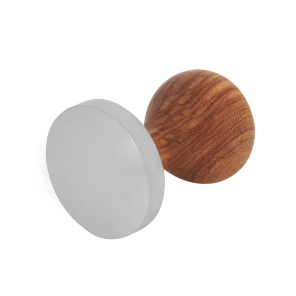 Praktiskt rosenträhandtag Coffee Tamper Espresso Powder Flat Press Hammer (51 mm)