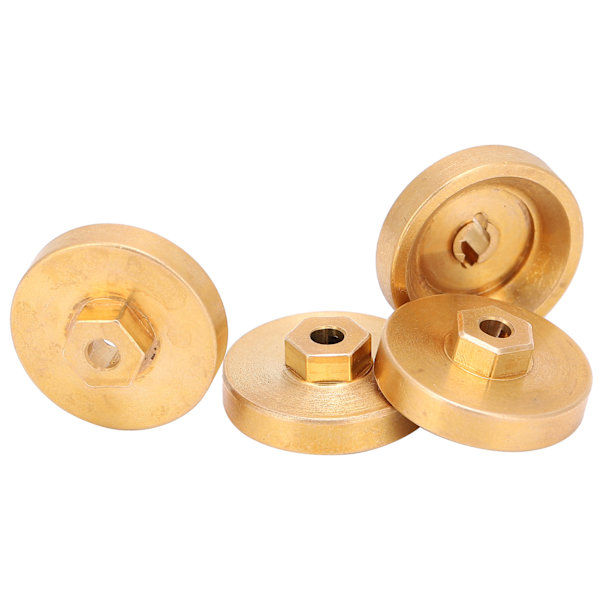 4 stk Messing Hjulnav Motvekt Kombinator 1/24 Simulering RC Bildeler for Axial SCX24 90081