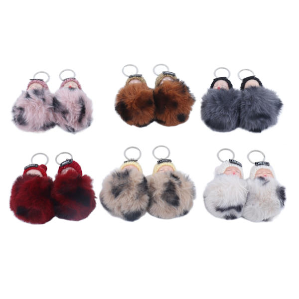 12 st sovande babyhänge nyckelring plysch fluffig söt emulerande docka för handväska NO.892-19