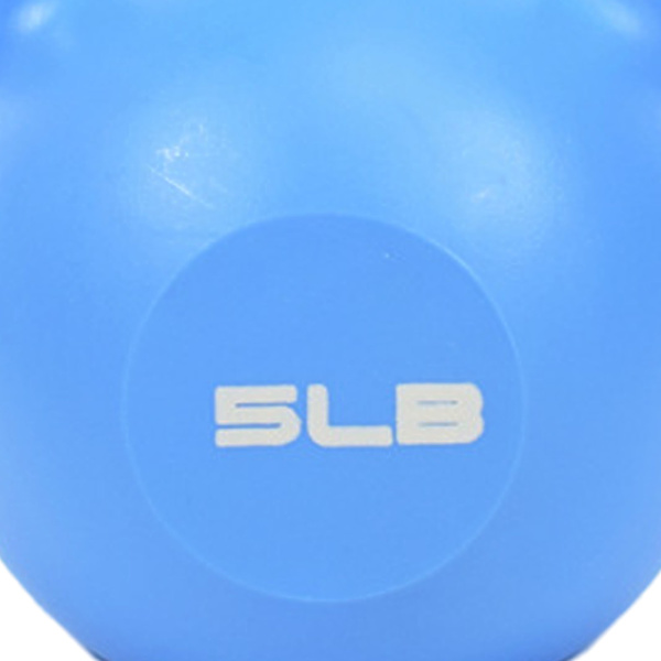 PE Kettlebell vikt för män kvinnor för träning Styrketräning Funktionell kondition Plyometrics Blue 5LB