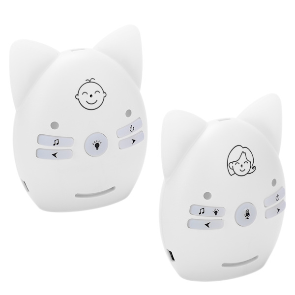 Trådlös ljudbabyvakt Two Way Talk Baby Monitor med nattljusmusik (100-240V)(US-kontakt)