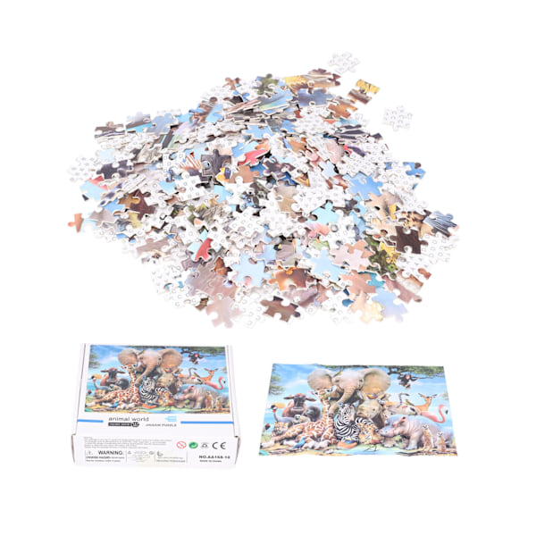 1000 Bitar Pussel Återvunnen Kartong Kreativ Underhållning Pussel Djup Skog Djur Jigsaw Gåva