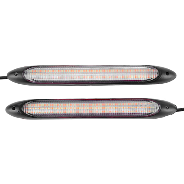 Par LED-dagsljusremsor med blinkersfunktion, vit/gul, vattentät, 34,5 cm / 13,6 tum