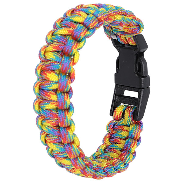 Punottu Paracord-rannekoru miehille ja naisille, ulkoiluun tarkoitettu selviytymisrannekoru laskuvarjonarulla