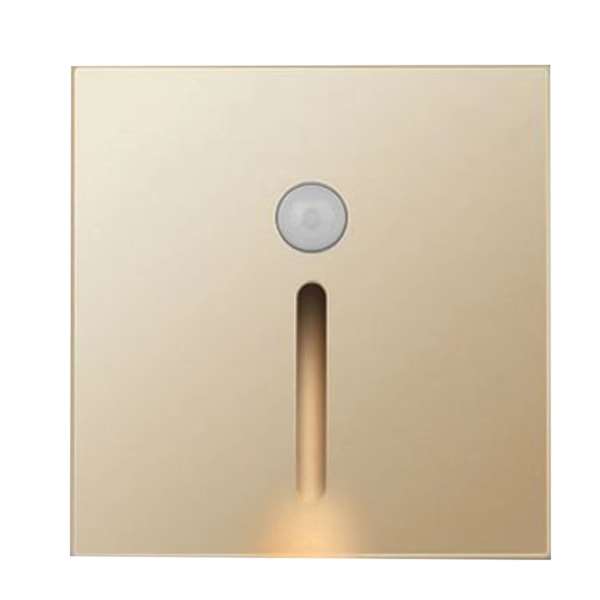 LED Bevægelsessensor Natlys ABS Lille LED Induktionslampe til Soveværelse Gang Hall Guld