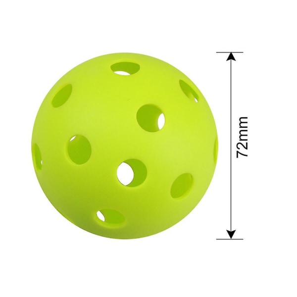 72 mm grøn Microsoft Practice Baseball 26-hullers bold Weifu gulvbold 12 stk.