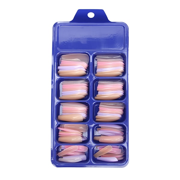 Pure Color Heltäckande Nageltopp Hemsalong Snygg Färgglad False Fake Nail Manicure Tool06