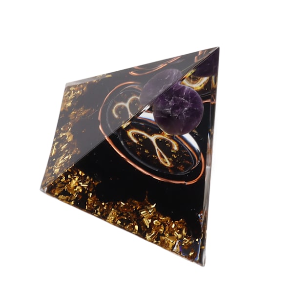 5 cm Orgonitpyramid för positiv energiläkning Kristallpyramidmeditation Orgonitpyramider Chakra Zodiac Energy Generator Aries