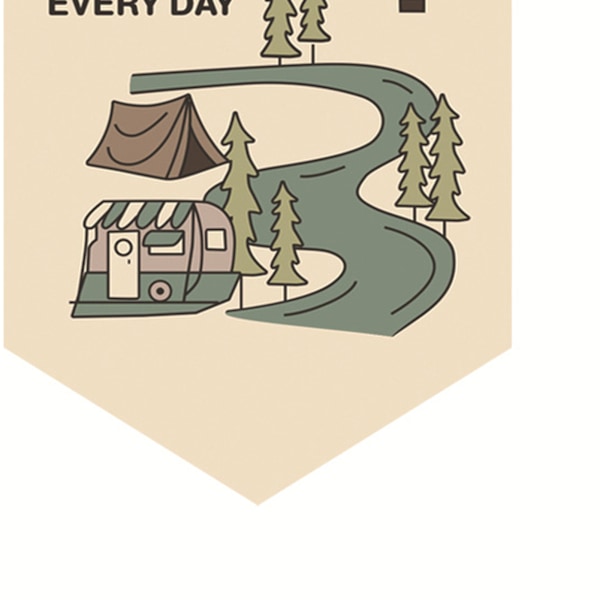 Camping Trädgårdsflagga Polyester väderbeständig campingbanner för utomhuspicknickdekoration 30x45cm/11,8x17,7in LY022 DM WJGQ1510