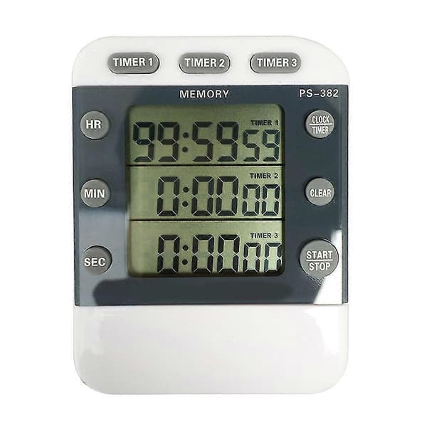 Kök 3-kanals digital timer med magnetisk nedräkningstimer Kompatibel med matlagning