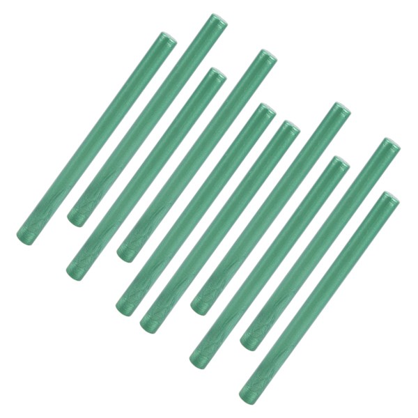 10 stk. Forseglingsvoksstaver Flerfarget Små Runde Stempelverktøy for DIY Invitasjoner Kort Konvolutter (Pine Green)