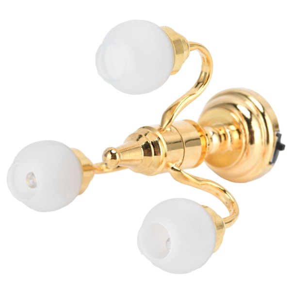 1:12 Dukkehustaklampe Miniatyr Utsøkt Elegant LED-taklysdekorasjon