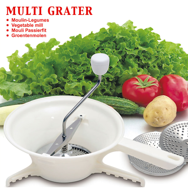 Multifunktionel Manuel Madblender Mixer Salat Grøntsagsfrugtmixer til Køkken