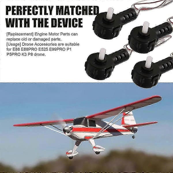 st drone motorkomponenter DIY RC drone reservedeler for E88 E88pro P8 RC drone reservedeler jing Black