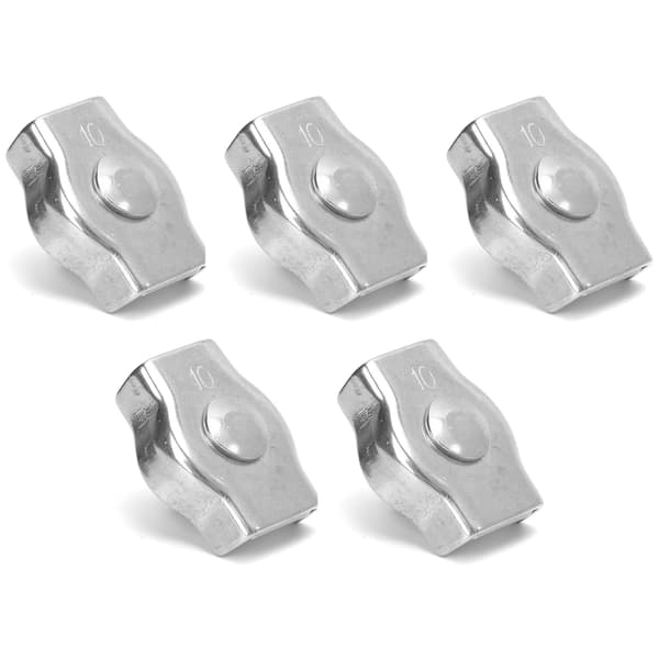 5 st. Repklämma Simplex Rostfritt Stål Marin Maskinvara Fixering för Skogsbruk 10mm/0.39in