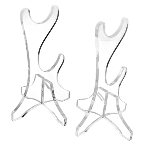 2st Sword Stand Akryl Stabil Lätt att installera Unikt multifunktionellt displayställ för Wand Hem Vardagsrum Transparent