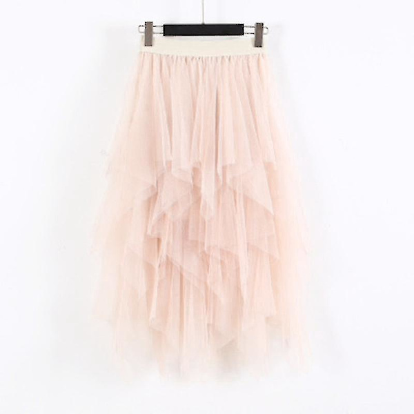 Blå Mesh Tulle Maxikjol för Kvinnor