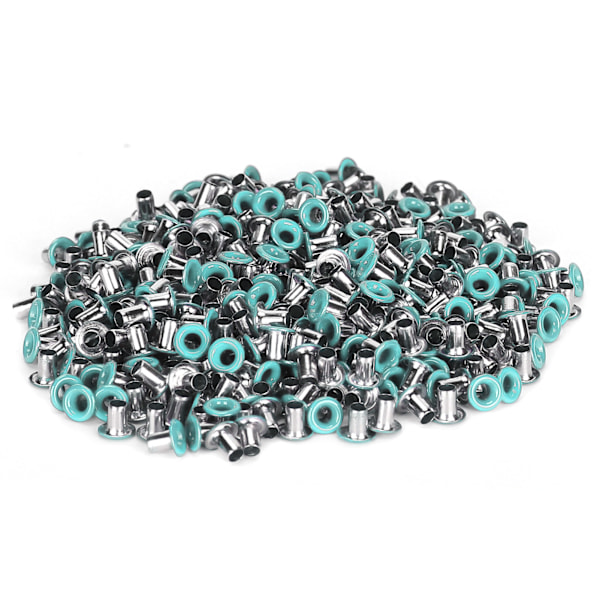 500 st Mässingsöljetter 2mm Innerhål Färgglada Grommets Kit för Kläder Skor Väska DIY Hantverk Grön