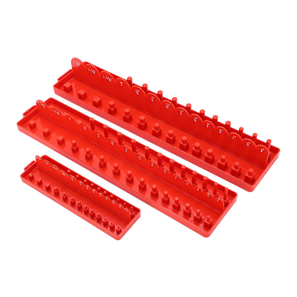 3-pack Socket Organizer Fack Set - Förvaring av Hylsor - Multifunktionell för Bilreparation Verktygslåda