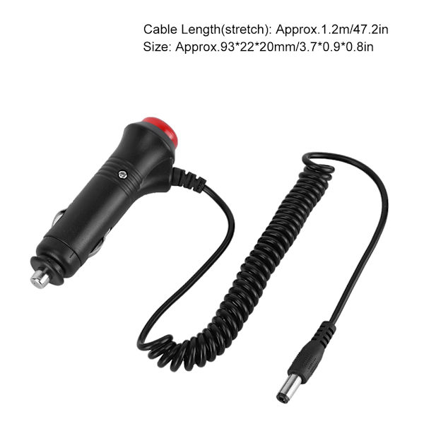 12V 24V Car Motorcycle Cigarette Lighter Socket Adapter Cable with ON Off Switch Fuse