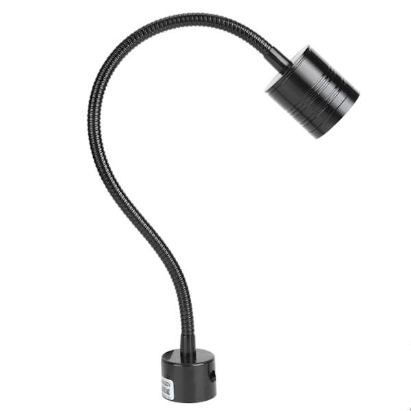 5W sort svanehals LED-arbejdslys med rund magnetisk base til CNC US-stik 110V-220V