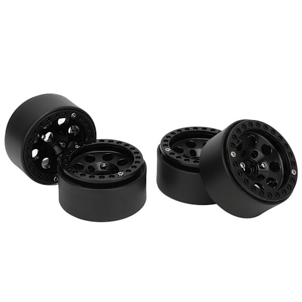 4 kpl RC-vanteet 1,9 tuumaa alumiiniseos vankka RC-auton navat Axial SCX10 II III Musta