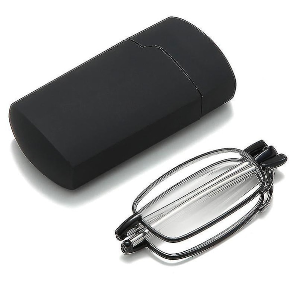 Secure Fit Armless Ultralätt hopfällbara läsglasögon med Universal Pod case 200