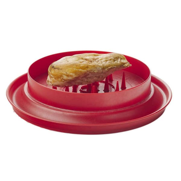 Meat Shredder Prevent Slip Base Efficient Manual Meat Shredder with Handle for Chicken Beef Red