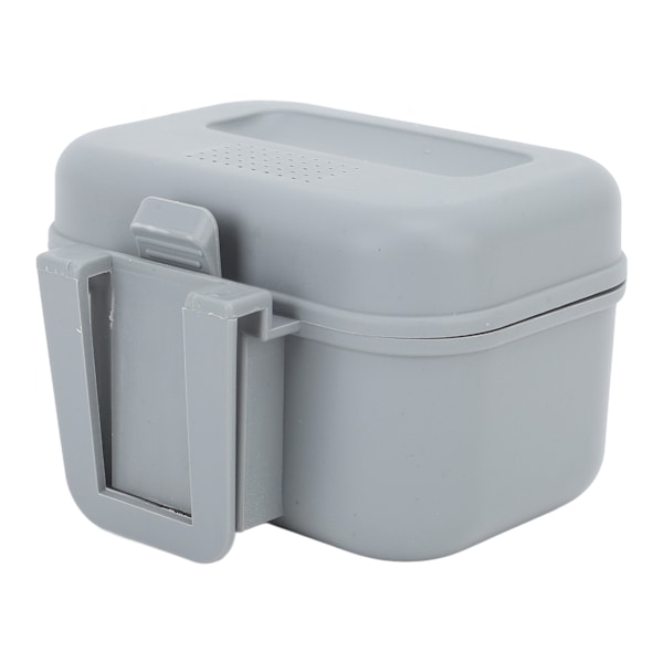 Fiske Live Bait Box Fiske Bait Station Plast Vanntett Maskbetesholder Varmebestandig Live Bait Container Grå S