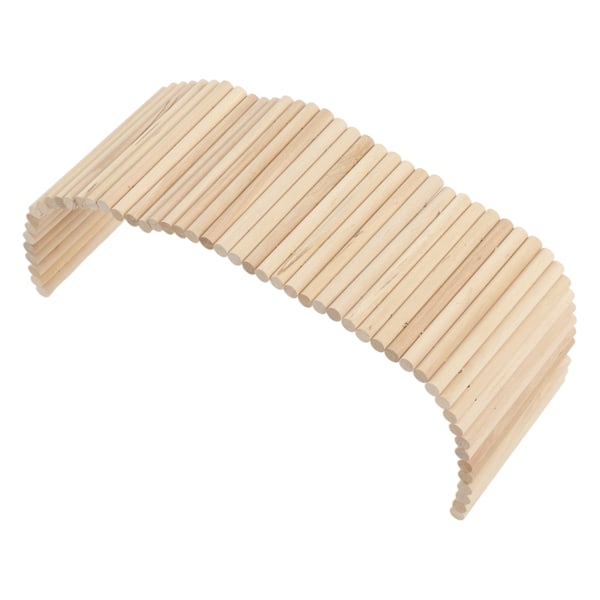 Pet Hideout Bridge Træsikker bøjelig lille klatretunnel til kæledyr til kaniner marsvin hamstere 15x60cm