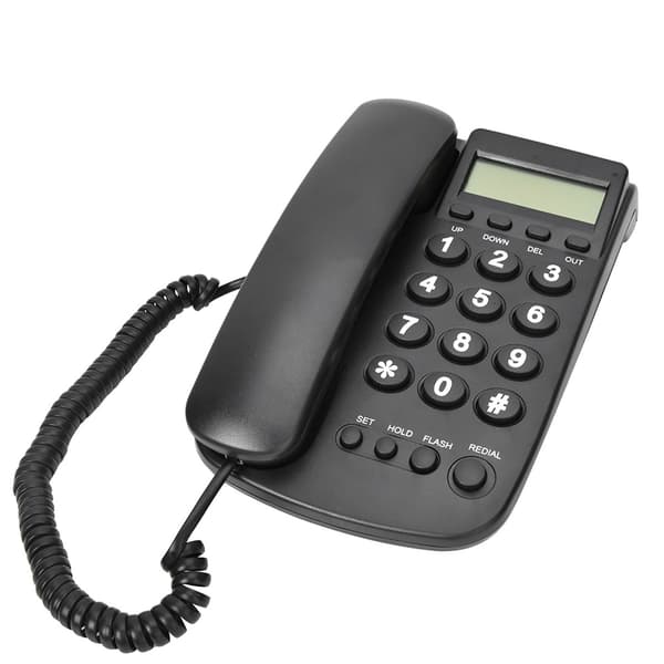 Hoteltelefontilslutning uden nummerpræsentation til hjemmet (sort)