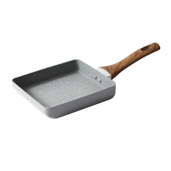 Tamagoyaki Pan Prevent Stick Mini Japansk omelett Pan Frukost Platt Pan för kökstillbehör Grå 15x18cm / 5,9x7,1in