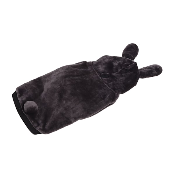Lemmikkieläinten lämmin turkki Pehmeä paksu söpö huppu koira Talvivaatteet keskikokoisille koirille Harmaa 4XL