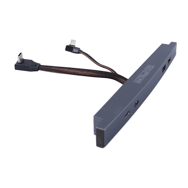 USB-hub Lång Slank Multifunktionell Grå Bärbar USB-dockningsstation Ersättning för Tesla Model 3 Y