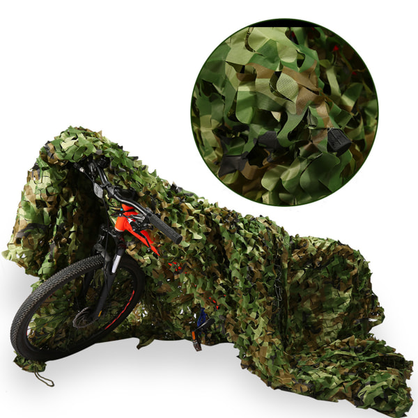 1,5 x 7m Camping Utomhus Jungle Kamouflage Skogsmarker Camo Nätnät Skyddsgardiner