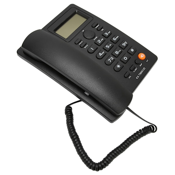 Ledningstelefon med nummerpræsentation Hurtigvalg Mute-funktion Stationær fasttelefon Håndfri-opkald Telefon Fast telefon til Hotel Sort