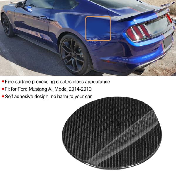 Kolfiber Gas Bränsle Dörrlås Bilmodifiering Passar Ford Mustang 2014-2019