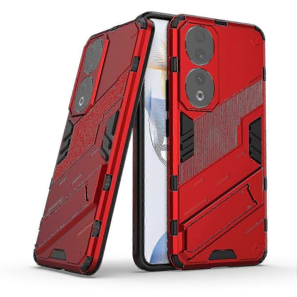 For Honor 90 - Støtsikkert PC + TPU-telefondeksel med støtte Red