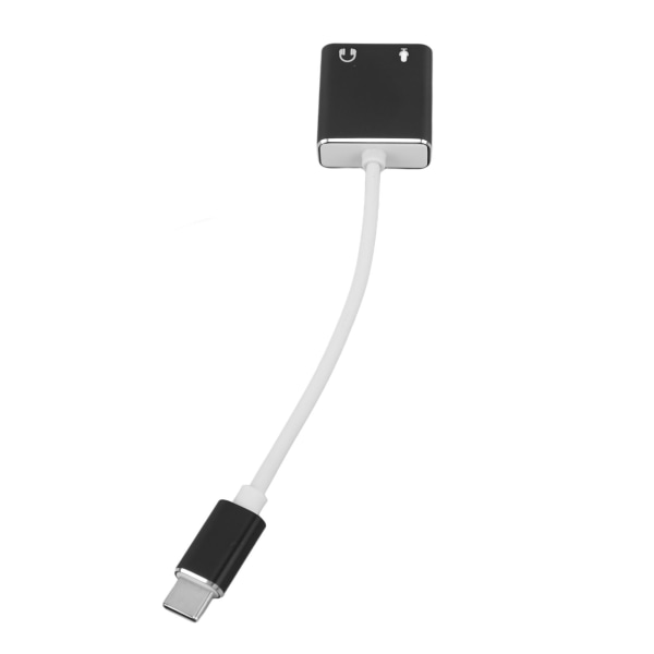USB C Mikrofonadapter Typ C Ljudkort 7.1 Kanal USB Externt Ljudkort Typ C till 3,5 mm Hörlursuttag Adapter