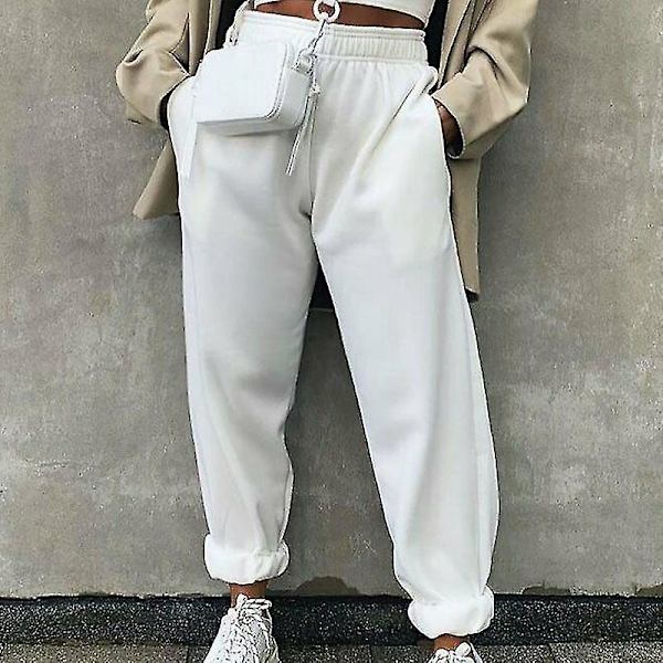 Oversized Joggingbukser i hvitt for kvinner