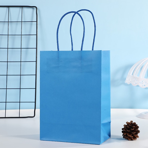 24PCS färgpapperspåsar Portabel förpackning Presentpåse Tillbehör för shopping födelsedagsfester