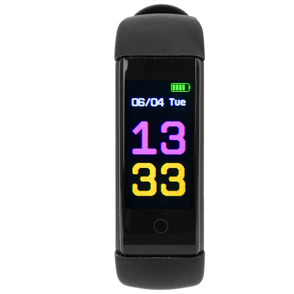 Sportsarmbåndsur Multifunktionel Skridttæller Smartband Sund Fitness Management USB-opladning Sort