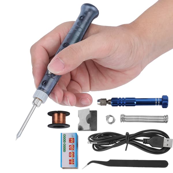 Mini Portabel USB Lödkolv Kit Elektrisk Kompakt för Svetsreparation