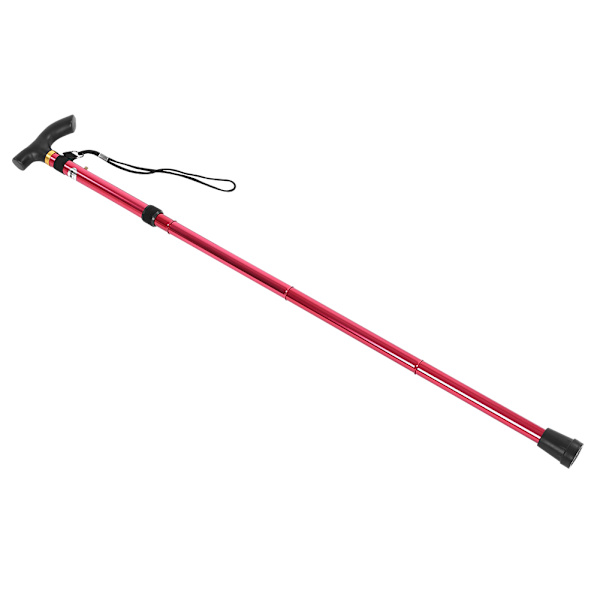 Teleskopisk Vandrestav i Aluminiumlegering Letvægts Vandrestav Trekking Bjergbestigningstav (Rød)