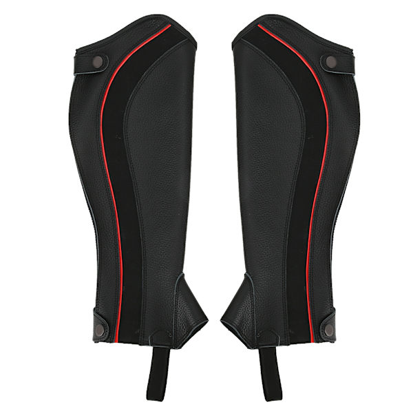 2ST Professionella hästsportdamasker Ridning Skyddsläderleggings BlackM