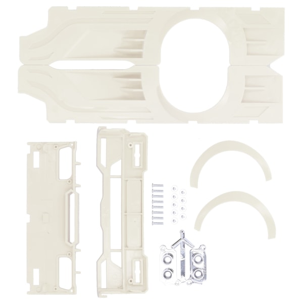 RC Wide Body Stor omgivende beskyttelse Plastmodifikationssæt Passer til WPL D12 RC TruckWhite